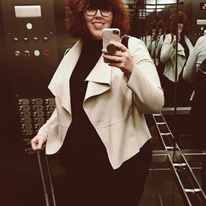 Target Mossimo Faux Leather Waterfall Jacket SzXXL